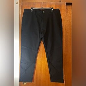 RVCA black crop & tapered Hitcher pant. Sz. 36” waist, inseam 28”